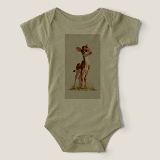 Klein herten cartoon baby topje (Design voorkant)