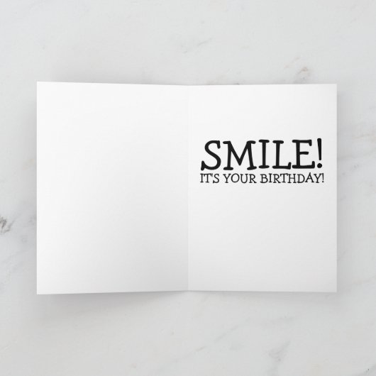 KLEIN! HET IS JE BIRTHDAY! MEISJE MET CAMERA-KAART KAART (Binnen)