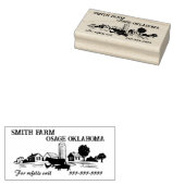 Klein Homestead Boerderij Eierkarton Etiket v2 Rubberstempel (Gestempeld)