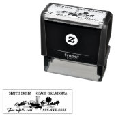 Klein Homestead Boerderij Eierkarton Etiket v2 Zelfinktende Stempel (In situ)