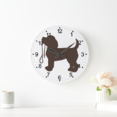 Klein hondsilhouet - Kies achtergrondkleur Grote Klok (Huis)