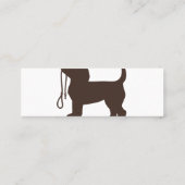 Klein hondsilhouet - Kies achtergrondkleur Mini Visitekaartje (Achterkant)