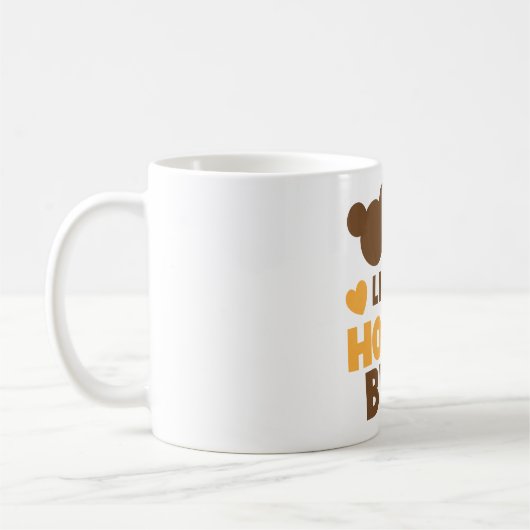 Klein honingBeer met schattig hondenbrood Koffiemok (Links)