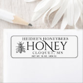 Klein honingbewerkbaar etiket  bijenrand (Insitu)