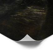 Klein huis bij nachtschilderen poster (Hoek)