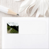 "Klein huis. Enorme tuin." RV-adreslabels Etiket (Insitu)