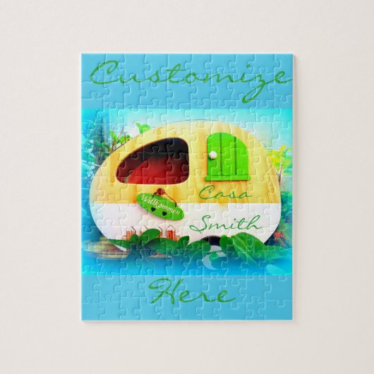 klein huis gypsy caravan legpuzzel (Verticaal)