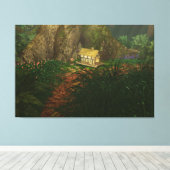 Klein huis in de Big Bossen Canvas Print (Insitu (Houten vloer))