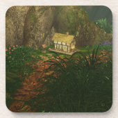 Klein huis in de Big Bossen Cork Onderzetters (Voorkant)