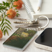 Klein huis in de Grote Bossen Acrylische Sleutelha Sleutelhanger (Voorkant Rechts)