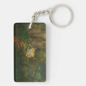 Klein huis in de Grote Bossen Acrylische Sleutelha Sleutelhanger (achterkant)