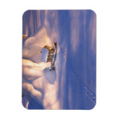 Klein huis in de sneeuw Flexible Magnet Magneet (Verticaal)