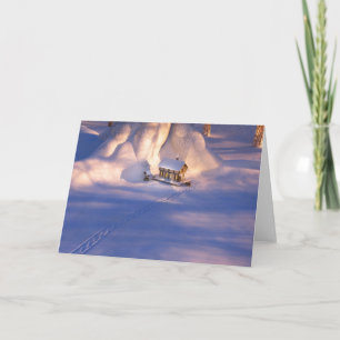 Klein huis in de sneeuwKaart Kaart