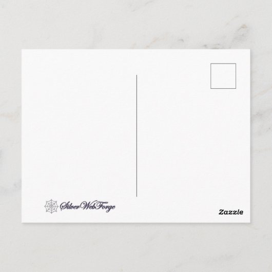 Klein huis in het Briefkaart van de Grote Bossen (Achterkant)