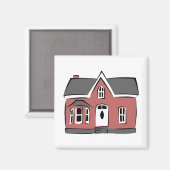 Klein huis magneet (Voorkant / Achterkant)