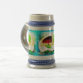 klein huis met gypsy caravan bierpul (Voorkant links)