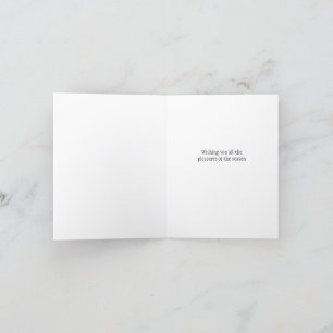 Klein huis op de prairie Besneeuwde grote wouden Feestdagen Kaart