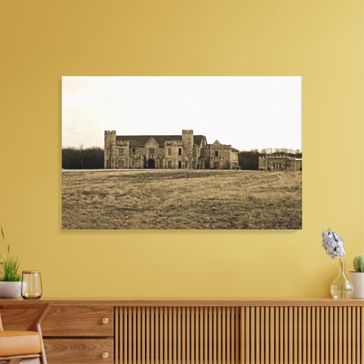 Klein huis op de prairie canvas afdruk (Insitu (Woonkamer))