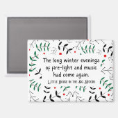 Klein huis op de Prairie Cozy Winter Hygge Magneet (Voorkant / Achterkant)