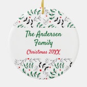 Klein huis op de prairie Gepersonaliseerde Gezelli Keramisch Ornament (Achterkant)