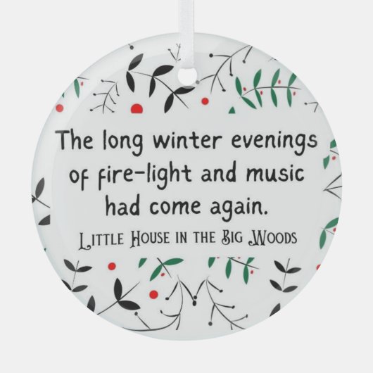 Klein huis op de prairie Gezellige Kerstmis Glas Ornament (Voorkant)