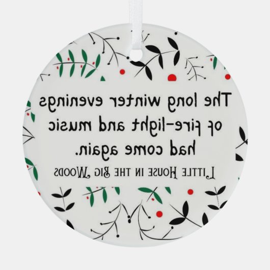 Klein huis op de prairie Gezellige Kerstmis Glas Ornament (Achterkant)