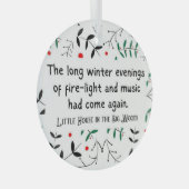 Klein huis op de prairie Gezellige Kerstmis Glas Ornament (Voorkant Rechts)