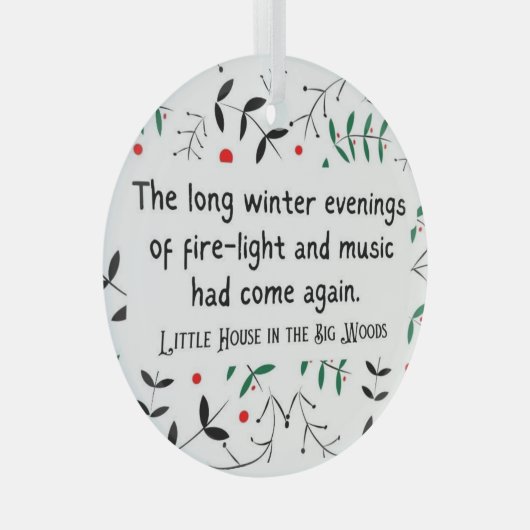 Klein huis op de prairie Gezellige Kerstmis Glas Ornament (Voorkant Rechts)