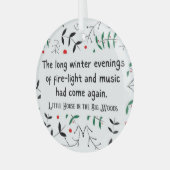 Klein huis op de prairie Gezellige Kerstmis Glas Ornament (Voorkant links)