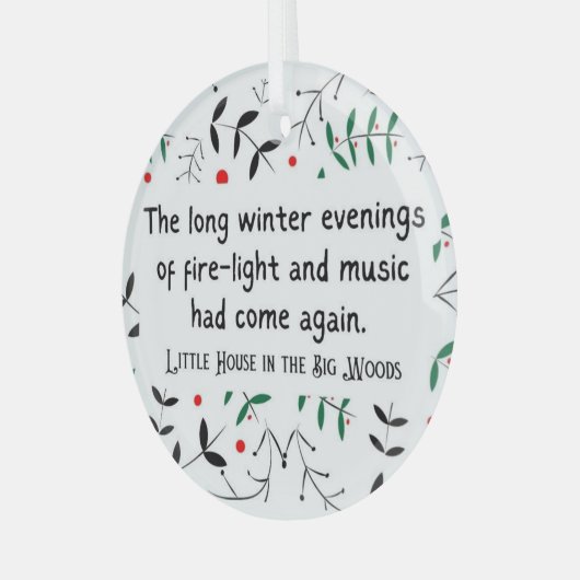 Klein huis op de prairie Gezellige Kerstmis Glas Ornament (Voorkant links)
