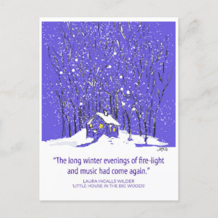 Klein huis op de Prairie Hand - Drawn Art Briefkaart