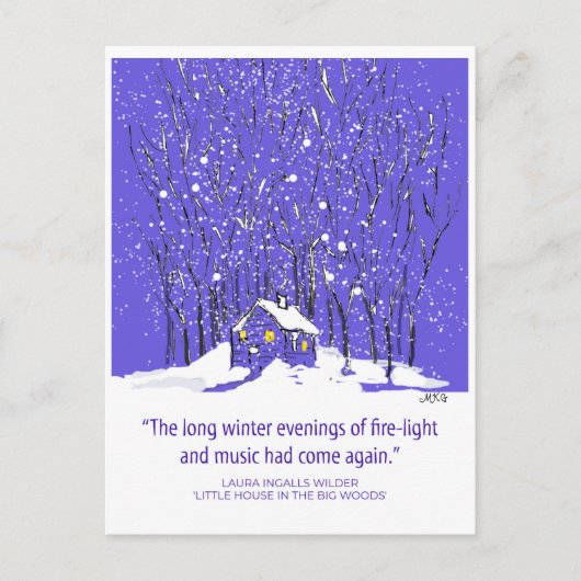 Klein huis op de Prairie Hand - Drawn Art Briefkaart (Voorkant)