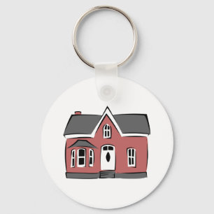 Klein huis sleutelhanger