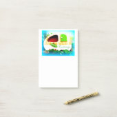 Klein huis zigeunerkaravaan post-it® notes (Op bureau)