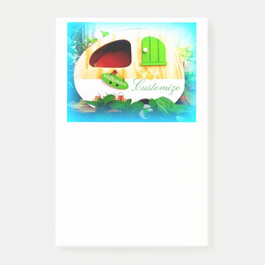 Klein huis zigeunerkaravaan post-it® notes (Voorkant)