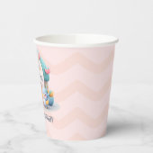 Klein huisje met draak 1e verjaardagsfeestje papieren bekers (Links)