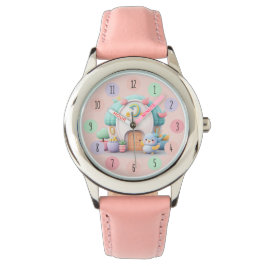 Klein huisje met draak roze meisje horloge