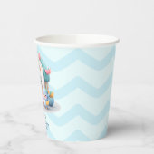 Klein huisje met dragon Boy Baby shower Papieren Bekers (Links)