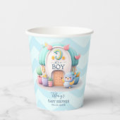 Klein huisje met dragon Boy Baby shower Papieren Bekers (Voorkant)