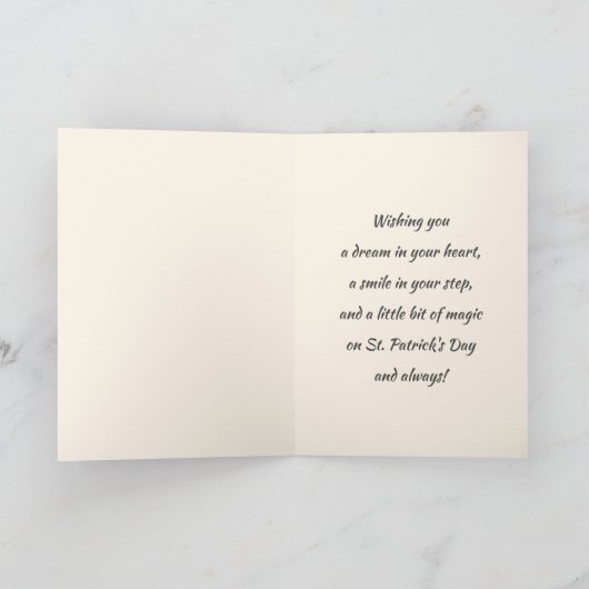 klein Iers meisje St. Patrick's Day Kaart (Binnen)