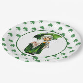  klein Iers meisje St.Patrick's Day Papieren Bordje (Gekanteld)