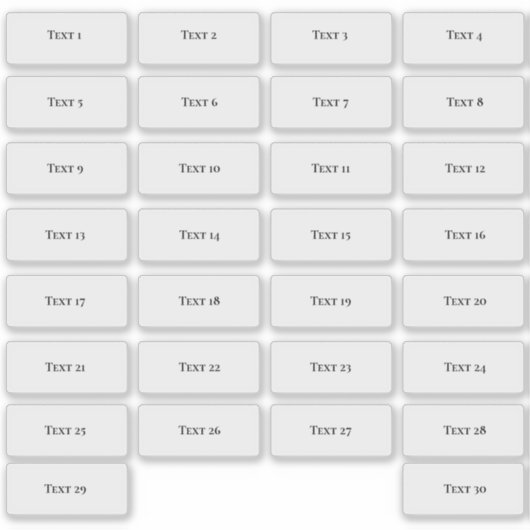 Klein individueel tekstlabel sticker (Voorkant)