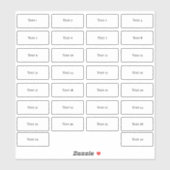 Klein individueel tekstlabel sticker (Vel)