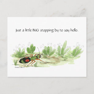 Klein insect ansichtkaart uitnodiging briefkaart