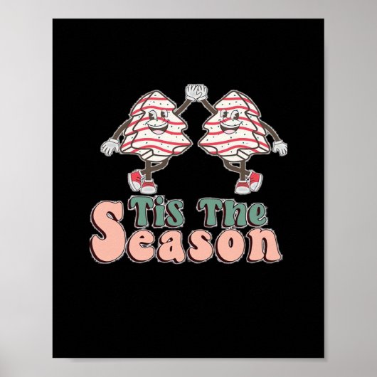 Klein is het seizoen Kerstboom Jen Poster (Voorkant)