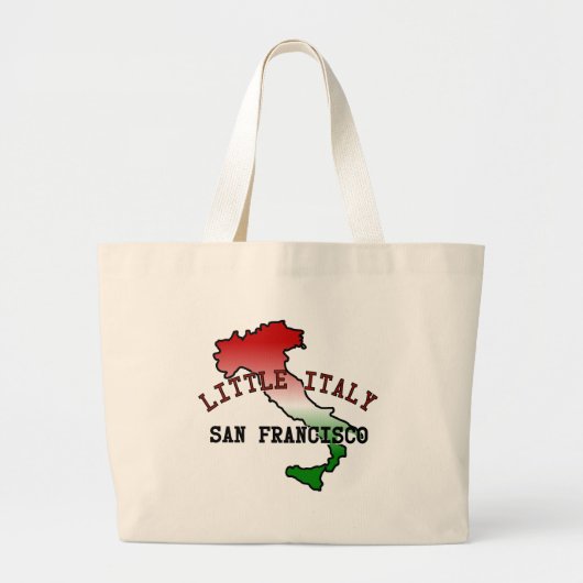 Klein Italië San Francisco Grote Tote Bag (Voorkant)