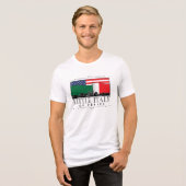 Klein Italië van Denver Classic Logo WHITE Tri-Blend Shirt (Voorkant volledig)