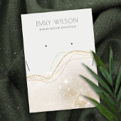 Klein Ivory Gold Glitter-beeldscherm voor Ketting Visitekaartje