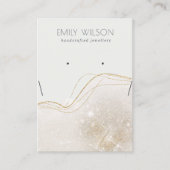 Klein Ivory Gold Glitter-beeldscherm voor Ketting Visitekaartje (Voorkant)