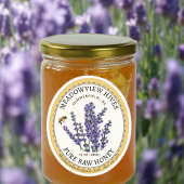 Klein Jar Ovaal Lavendel Honing Label met Bee